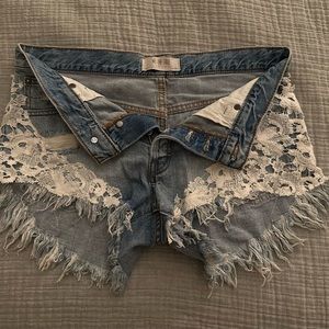 Free people denim shorts